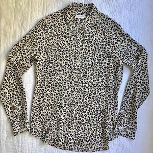 Equipment XS Leopard Silk Femme Shirt Top Blouse